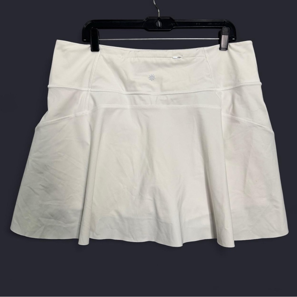 Athleta Ace Tennis Skort 15.5 White XL Athleisure Golf Tennis Run Gym Activewear